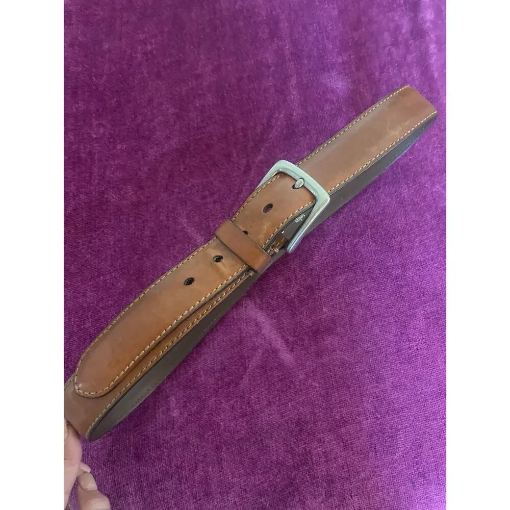 FOSSIL Aiden Leather Belt Men's Brown / Tan Pre-Owned 90/36 1.5 Inch Width